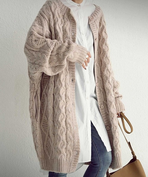 antiqua(アンティカ)の「カーディガン(カーディガン/ボレロ・レディース・ベージュ/カーキ/ライトグリーン/ダークグレー/ナチュラル・FREE)」の18枚目の写真