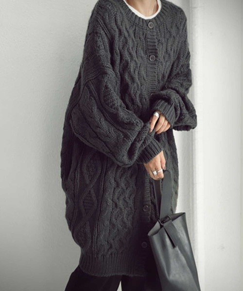 antiqua(アンティカ)の「カーディガン(カーディガン/ボレロ・レディース・ベージュ/カーキ/ライトグリーン/ダークグレー/ナチュラル・FREE)」の14枚目の写真