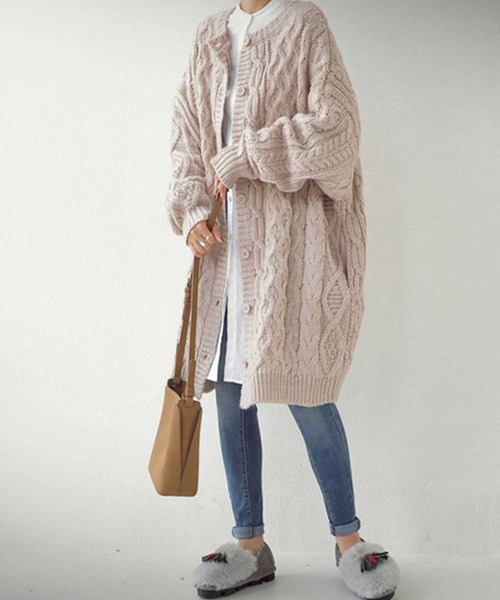 antiqua(アンティカ)の「カーディガン(カーディガン/ボレロ・レディース・ベージュ/カーキ/ライトグリーン/ダークグレー/ナチュラル・FREE)」の17枚目の写真