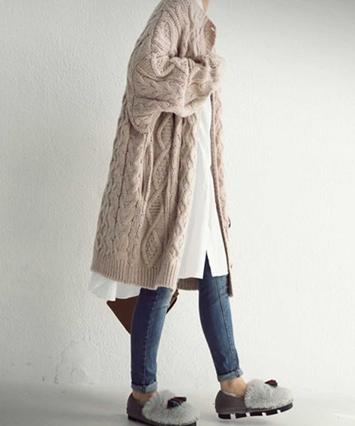 antiqua(アンティカ)の「カーディガン(カーディガン/ボレロ・レディース・ベージュ/カーキ/ライトグリーン/ダークグレー/ナチュラル・FREE)」の20枚目の写真