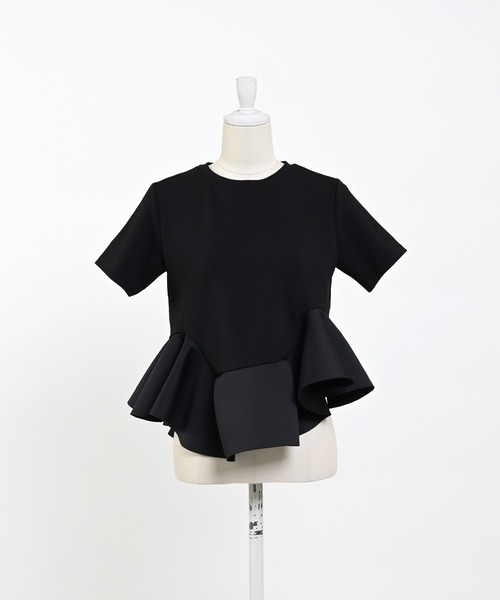 Narcissus（ナルシス）の「【Narcissusオリジナル】ボンディングペプラム（Tシャツ/カットソー・レディース・ホワイト/ブラック・FREE）」の13枚目の写真