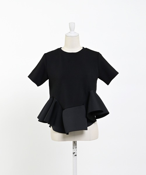 Narcissus（ナルシス）の「【Narcissusオリジナル】ボンディングペプラム（Tシャツ/カットソー・レディース・ホワイト/ブラック・FREE）」の20枚目の写真