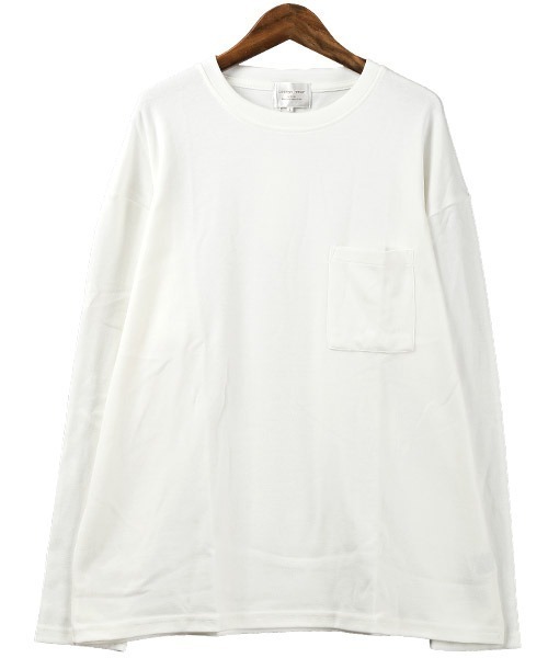 LUXSTYLE（ラグスタイル）の「胸ポケットクルーネックロンT（Tシャツ/カットソー・メンズ・ホワイト/ブラック/ネイビー/ブラウン/カーキ/モカ/チャコール・M/L）」の13枚目の写真