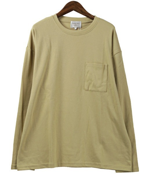 LUXSTYLE（ラグスタイル）の「胸ポケットクルーネックロンT（Tシャツ/カットソー・メンズ・ホワイト/ブラック/ネイビー/ブラウン/カーキ/モカ/チャコール・M/L）」の17枚目の写真