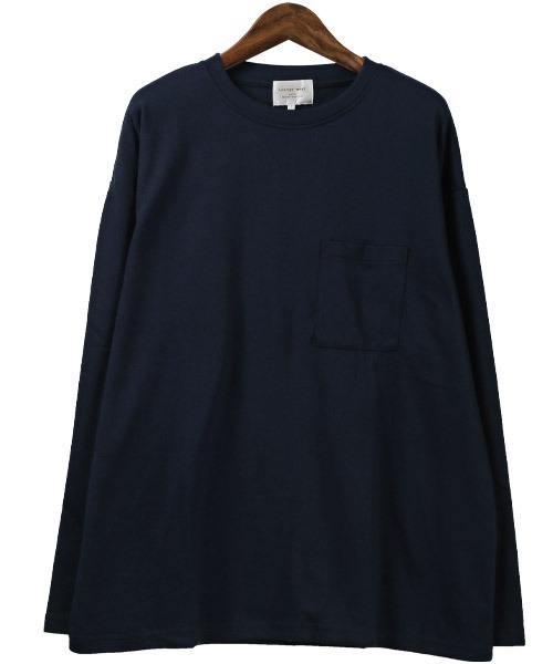 LUXSTYLE（ラグスタイル）の「胸ポケットクルーネックロンT（Tシャツ/カットソー・メンズ・ホワイト/ブラック/ネイビー/ブラウン/カーキ/モカ/チャコール・M/L）」の20枚目の写真