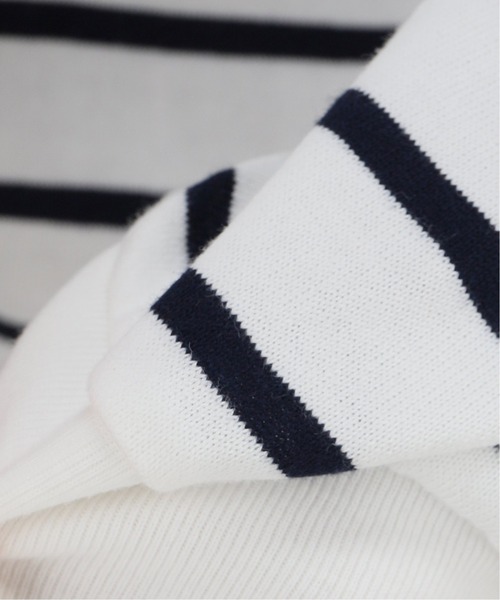 417 EDIFICE（フォーワンセブンエディフィス）の「30/2 ボーダーロングスリーブ（Tシャツ/カットソー・メンズ・ベージュ/ホワイト/グレー・LARGE/SMALL/MEDIUM）」の14枚目の写真