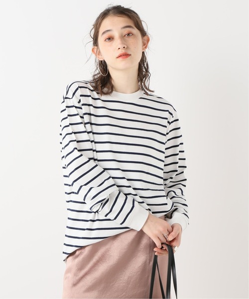 417 EDIFICE（フォーワンセブンエディフィス）の「30/2 ボーダーロングスリーブ（Tシャツ/カットソー・メンズ・ベージュ/ホワイト/グレー・LARGE/SMALL/MEDIUM）」の18枚目の写真