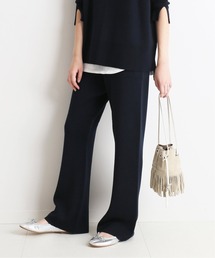 SLOBE IENA | ウォッシャブルスムースニットパンツ【手洗い可能/ウエストゴム】◆(その他パンツ)