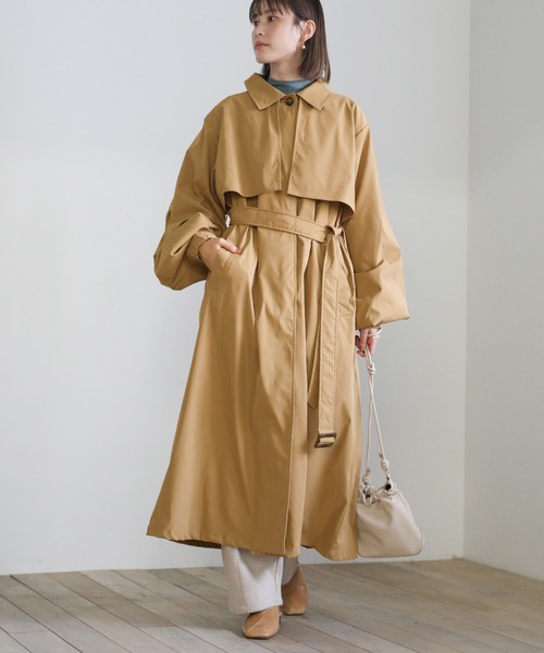 YOKE ベージュ コート　トレンチ　Ｍ select MOCA（セレクトモカ）の「シャークスキンフライヨークステン