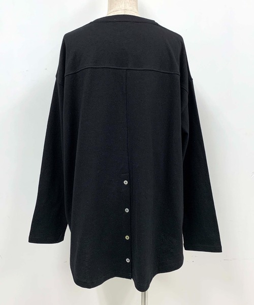 PICCIN(ピッチン)の「ヘビーウェイトバックスリットロンT(Tシャツ/カットソー・レディース・グレイッシュベージュ/オフホワイト/パープル/ブラック・M)」の12枚目の写真