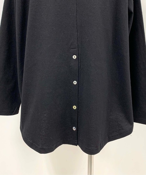 PICCIN(ピッチン)の「ヘビーウェイトバックスリットロンT(Tシャツ/カットソー・レディース・グレイッシュベージュ/オフホワイト/パープル/ブラック・M)」の15枚目の写真