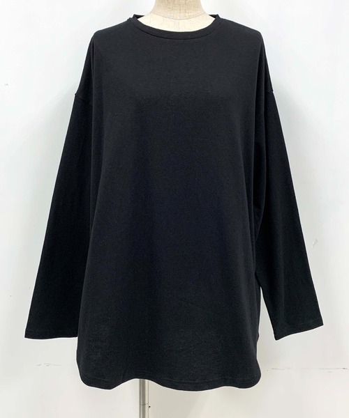 PICCIN(ピッチン)の「ヘビーウェイトバックスリットロンT(Tシャツ/カットソー・レディース・グレイッシュベージュ/オフホワイト/パープル/ブラック・M)」の10枚目の写真