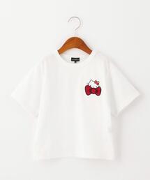 green label relaxing（グリーンレーベルリラクシング）の「〔別注〕HELLO KITTY（ハローキティ）リボン刺しゅう TEE（Tシャツ/カットソー・キッズ）」