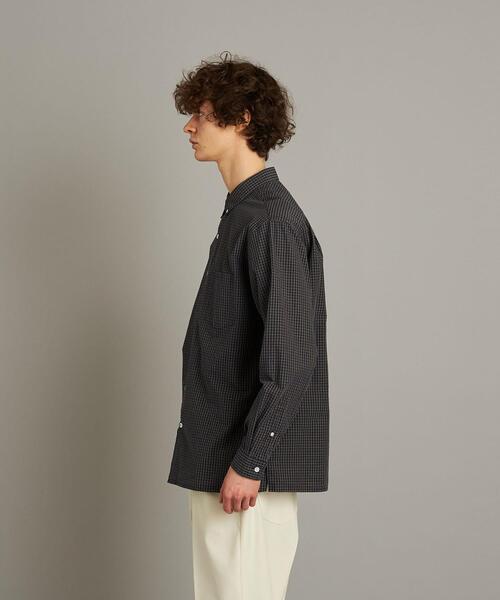 Steven Alan(スティーブンアラン)の「<Steven Alan> 40 CMPT SINGLE NEEDLE BOX SHIRT-BOLD/シャツ(シャツ/ブラウス・メンズ・ベージュ/ネイビー・LARGE/SMALL/X-LARGE/MEDIUM)」の4枚目の写真