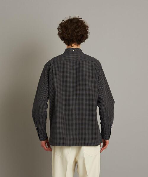 Steven Alan(スティーブンアラン)の「<Steven Alan> 40 CMPT SINGLE NEEDLE BOX SHIRT-BOLD/シャツ(シャツ/ブラウス・メンズ・ベージュ/ネイビー・LARGE/SMALL/X-LARGE/MEDIUM)」の5枚目の写真