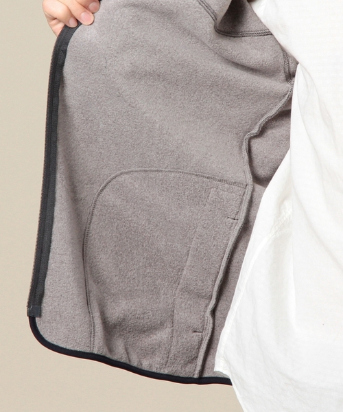 BEAUTY&YOUTH UNITED ARROWS（ビューティーアンドユースユナイテッドアローズ）の「BY サンドウィッチ フリース V ジップ ブルゾン ◆（ブルゾン・メンズ・ダークグレー/ネイビー・SMALL/LARGE/MEDIUM）」の4枚目の写真