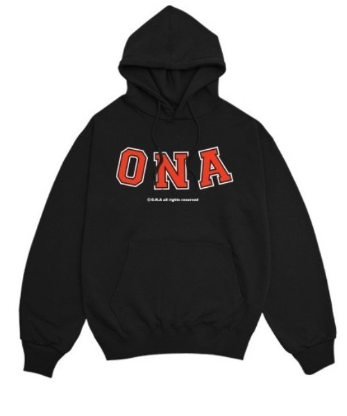 ONA（オーエヌエー）の「『ONA/オーエヌエー』2ND ONA LOGO PRINTING HOODIE/ユニセックス ロゴプリント フーディー（パーカー・メンズ・ブラック/グレー/アイボリー・FREE）」の12枚目の写真