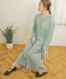 ITEMS URBANRESEARCH | ノーカラーロングシャツワンピース(シャツワンピース)