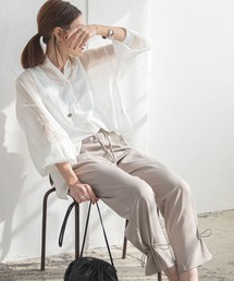 エステルシアーバンドカラーシャツ