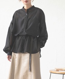 エステルシアーバンドカラーシャツ