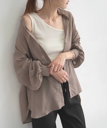 エステルシアーバンドカラーシャツ