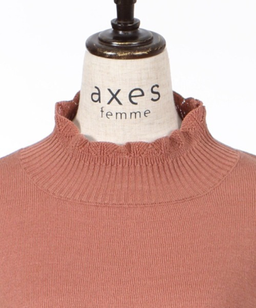 Femme アクシーズファム のファッション ニット セーター トップス セール レイヤード風ニットｐｏ ニット セーター Axes