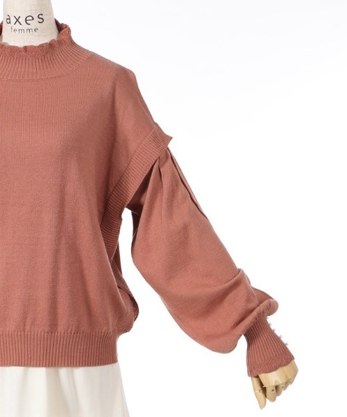 Femme アクシーズファム のファッション ニット セーター トップス セール レイヤード風ニットｐｏ ニット セーター Axes