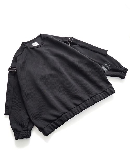 SHAREEF（シャリーフ）の「RIDGE TWILL SEPARATE SLEEVE PO（Tシャツ/カットソー・メンズ・ブラック/ラベンダー/ホワイト・1/3/2）」の5枚目の写真