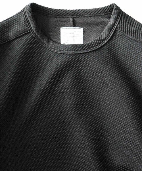 SHAREEF（シャリーフ）の「RIDGE TWILL SEPARATE SLEEVE PO（Tシャツ/カットソー・メンズ・ブラック/ラベンダー/ホワイト・1/3/2）」の4枚目の写真