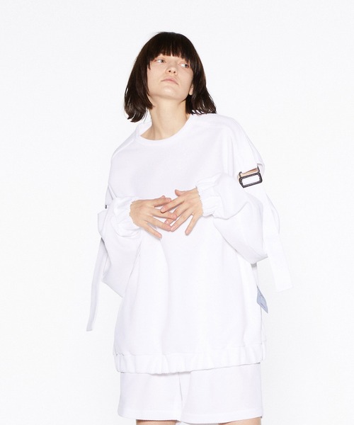 SHAREEF（シャリーフ）の「RIDGE TWILL SEPARATE SLEEVE PO（Tシャツ/カットソー・メンズ・ブラック/ラベンダー/ホワイト・1/3/2）」の14枚目の写真