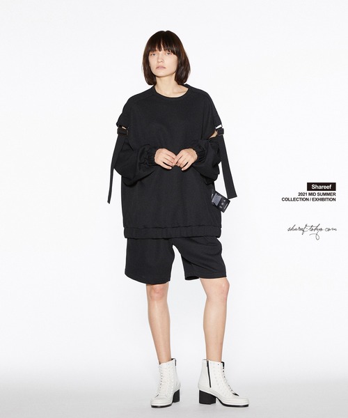 SHAREEF（シャリーフ）の「RIDGE TWILL SEPARATE SLEEVE PO（Tシャツ/カットソー・メンズ・ブラック/ラベンダー/ホワイト・1/3/2）」の22枚目の写真