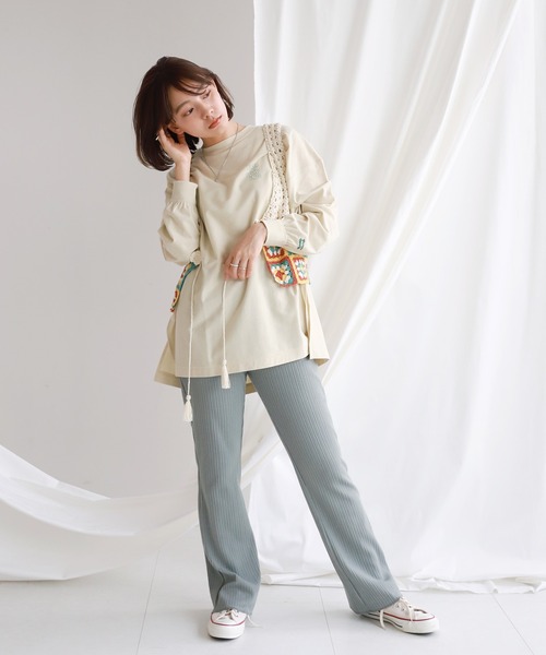 SLOBE citron.(スローブシトロン)の「SLOBE citron.クロシェベスト◆(ベスト・レディース・ナチュラル/レッド・FREE)」の6枚目の写真