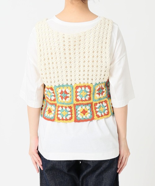 SLOBE citron.(スローブシトロン)の「SLOBE citron.クロシェベスト◆(ベスト・レディース・ナチュラル/レッド・FREE)」の21枚目の写真