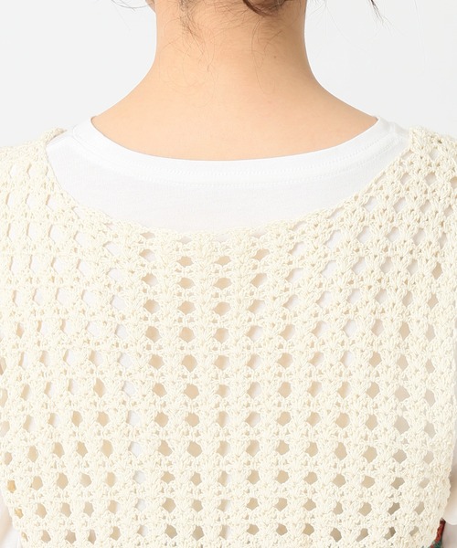 SLOBE citron.(スローブシトロン)の「SLOBE citron.クロシェベスト◆(ベスト・レディース・ナチュラル/レッド・FREE)」の18枚目の写真