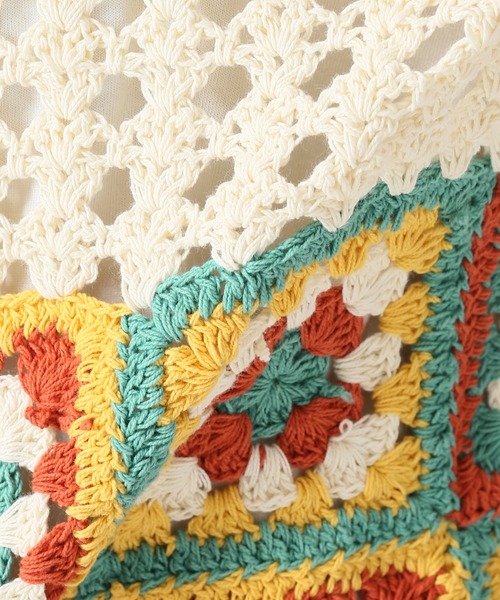 SLOBE citron.(スローブシトロン)の「SLOBE citron.クロシェベスト◆(ベスト・レディース・ナチュラル/レッド・FREE)」の11枚目の写真