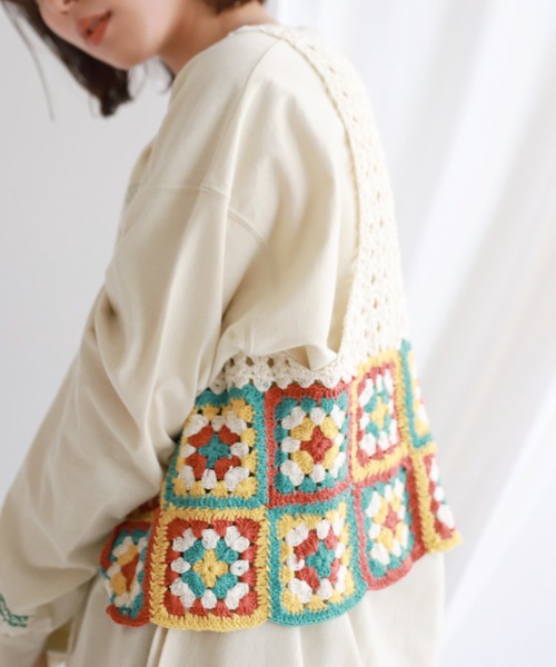 SLOBE citron.(スローブシトロン)の「SLOBE citron.クロシェベスト◆(ベスト・レディース・ナチュラル/レッド・FREE)」の20枚目の写真