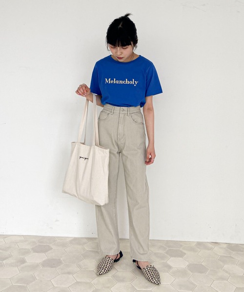 EPIMI E'PIMMY（エピミエピミー）の「アソートカラフルTシャツ（Tシャツ/カットソー・レディース・ブラック/オフホワイト/ブルー/クリーム/ラベンダー/ピンクベージュ・MEDIUM）」の20枚目の写真