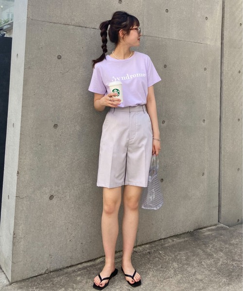 EPIMI E'PIMMY（エピミエピミー）の「アソートカラフルTシャツ（Tシャツ/カットソー・レディース・ブラック/オフホワイト/ブルー/クリーム/ラベンダー/ピンクベージュ・MEDIUM）」の8枚目の写真