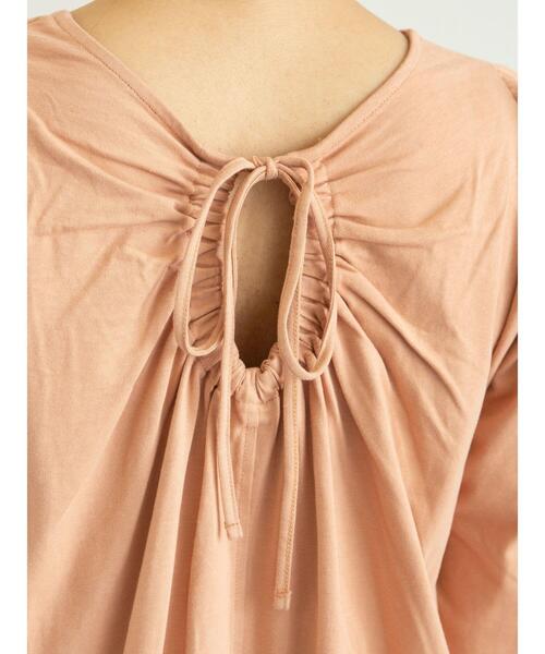 Green　Parks（グリーンパークス）の「・SUGAR SPOON バックギャザーワンピース＊（ワンピース・レディース・アイボリー/パープル/チャコールグレー/オレンジ・FREE）」の17枚目の写真