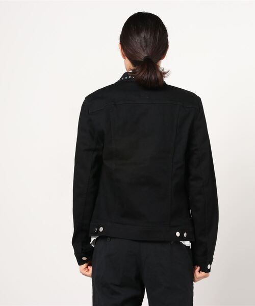 GalaabenD(ガラアーベント)の「GalaabenD /ガラアーベント /EXフィットデニム スタッズデニムジャケット(デニムジャケット・メンズ・ブラック・MEDIUM/SMALL/LARGE)」の4枚目の写真