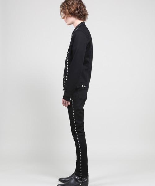 GalaabenD(ガラアーベント)の「GalaabenD /ガラアーベント /EXフィットデニム スタッズデニムジャケット(デニムジャケット・メンズ・ブラック・MEDIUM/SMALL/LARGE)」の7枚目の写真