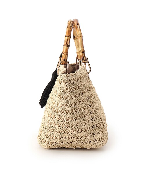 DRESKIP（ドレスキップ）の「◆バンブーハンドルペーパートート（トートバッグ・レディース・ベージュ/グレー/キャメル・00）」の8枚目の写真