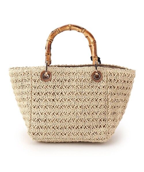 DRESKIP（ドレスキップ）の「◆バンブーハンドルペーパートート（トートバッグ・レディース・ベージュ/グレー/キャメル・00）」の10枚目の写真