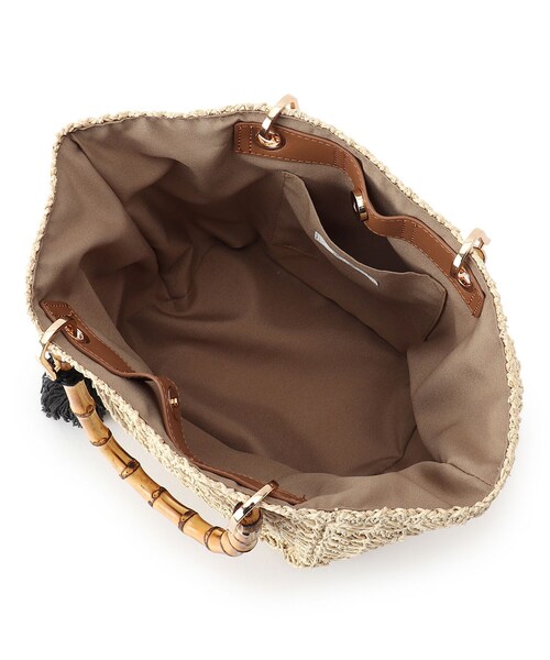 DRESKIP（ドレスキップ）の「◆バンブーハンドルペーパートート（トートバッグ・レディース・ベージュ/グレー/キャメル・00）」の9枚目の写真