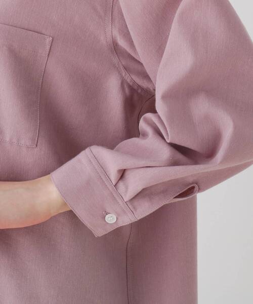 SHOO・LA・RUE(シューラルー)の「◆【S-3L】フレンチリネン前開きシャツ(シャツ/ブラウス・レディース・ホワイト系/ベージュ系1/ベージュ/ネイビー系2/グレー系その他3/ピンク系/ブラック系1/マスタード/ベージュ系2/ライトオレンジ系/オリーブ/グリーン系その他4/ネイビー/ブルー/チャコールグレー・01/02/03/04/05)」の20枚目の写真