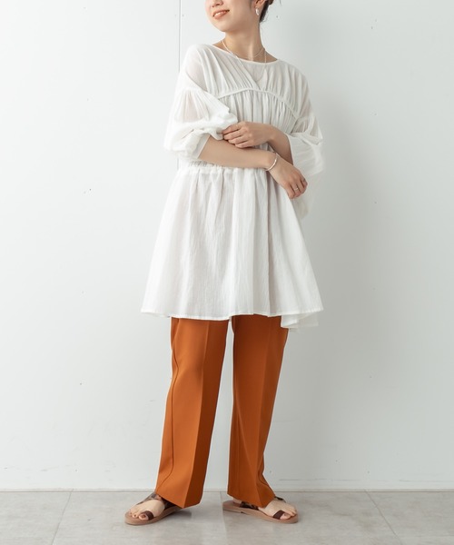 Omekashi(オメカシ)の「フロントボタンストレートパンツ(その他パンツ・レディース・ブラック/ブラウン/ライム/ベージュ・38/36)」の16枚目の写真