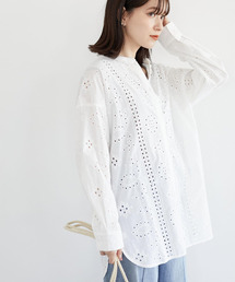 Sugar spoon | ・SUGAR SPOON 刺繍レースシャツチュニック＊(シャツ/ブラウス)