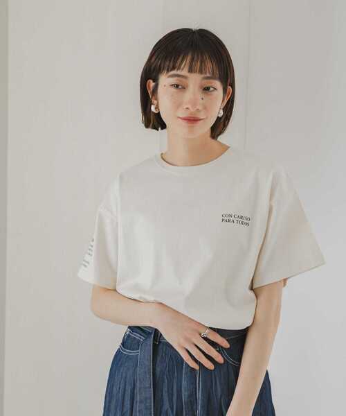 KBF（ケイビーエフ）の「アソートプリントTシャツ（Tシャツ/カットソー・レディース・ホワイト/アイボリー/ブラウン系その他・ONE）」の6枚目の写真