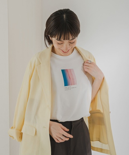 KBF（ケイビーエフ）の「アソートプリントTシャツ（Tシャツ/カットソー・レディース・ホワイト/アイボリー/ブラウン系その他・ONE）」の13枚目の写真