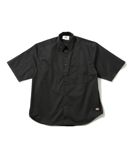 Dickies（ディッキーズ）の「Dickies別注　スクエアビッグシャツ（シャツ/ブラウス・メンズ・グリーン系その他/ブラック/ベージュ・M/L）」の2枚目の写真